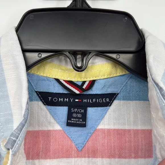 Tommy Hilfiger Boy’s Multicolor Striped Shirt Size Small - Picture 2 of 7